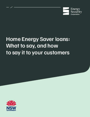 Title page of the home energy saver loans business to customer messaging guidelines document