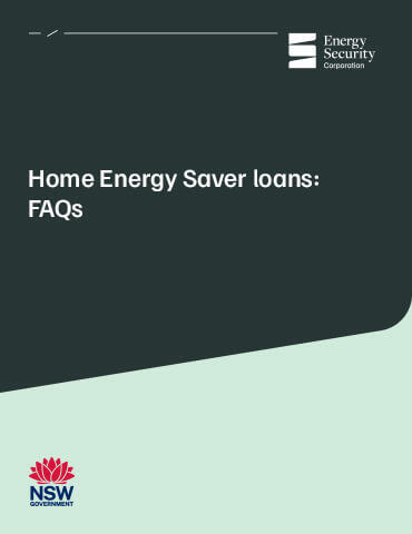 Title page of the home energy saver loans frequently asked questions document