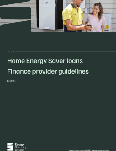 First page of the home energy saver loans finance provider guidelines document